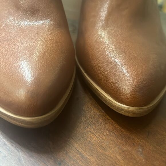 FRYE REINA LEATHER ANKLE BOOTIE SAND SIZE 10M - Picture 9 of 9